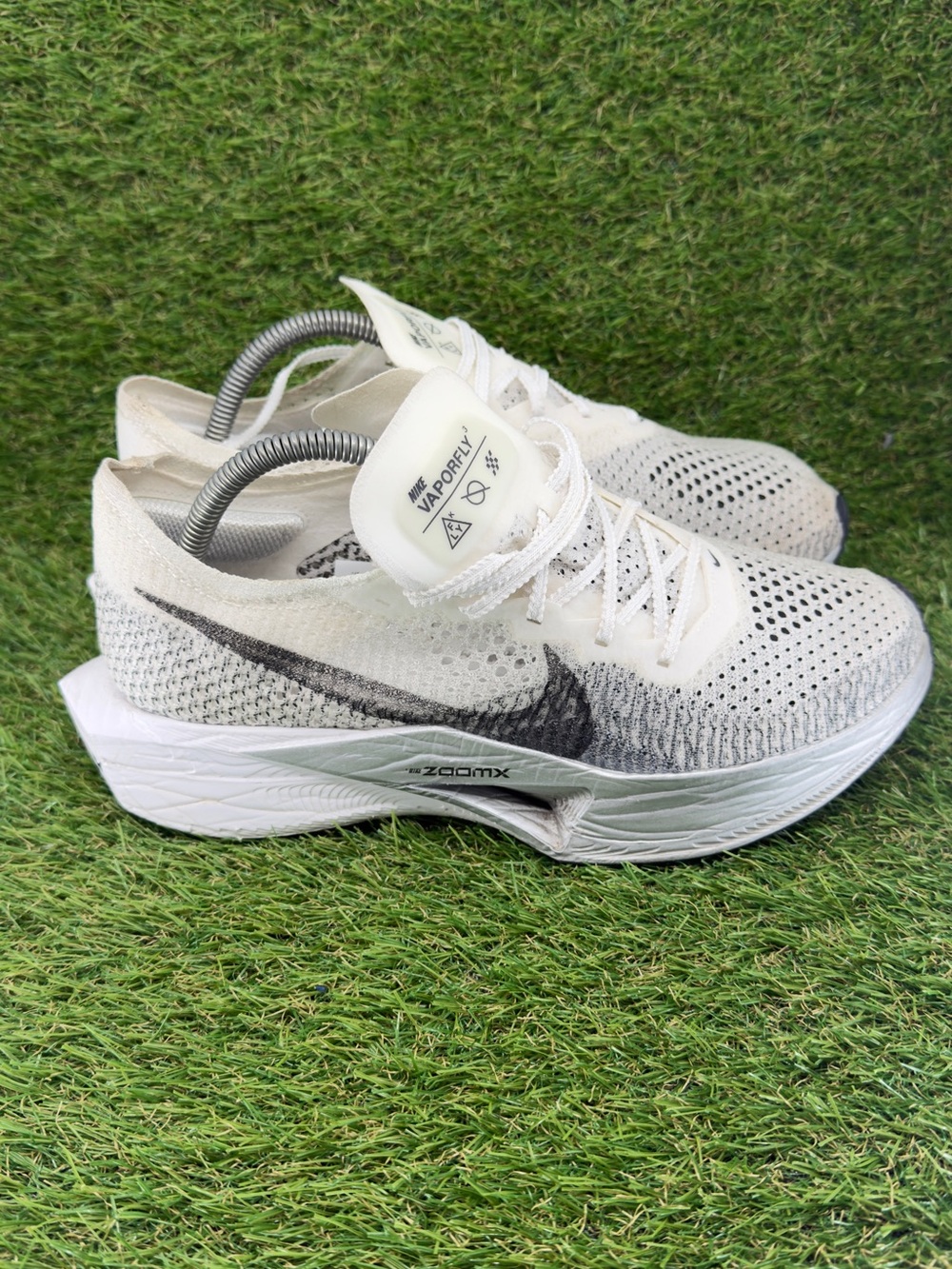 Nike ZoomX Vaporfly Next% 3 White Particle Grey Running  men’s Sz 8.5